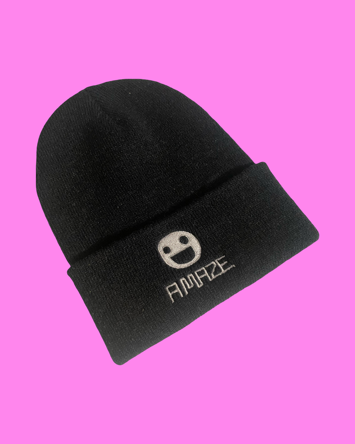 Black A MAZE. Face Beanie